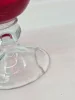 Rubinowy wazon kielich szkło dmuchane artystyczne vintage 29 cm