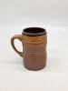 Niemiecki kufel ceramiczny vintage studio pottery brązowy 15 cm