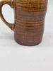 Niemiecki kufel ceramiczny vintage studio pottery brązowy 15 cm