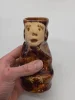 Kubek ceramiczny małpka figurka do yerba mate folk zestaw z dzbankiem