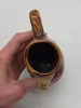 Kubek ceramiczny małpka figurka do yerba mate folk zestaw z dzbankiem