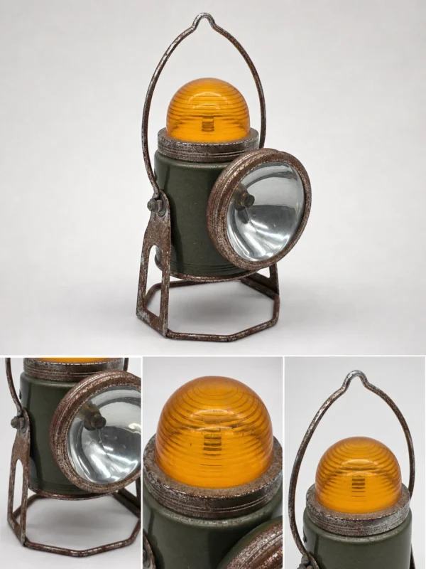 Stara lampa sygnałowa British Empire Hong Kong loft vintage