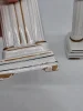 Francuski zegar kominkowy Art Deco ceramika niebieskie róże France 28 cm