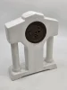 Francuski zegar kominkowy Art Deco ceramika niebieskie róże France 28 cm