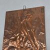 Relief ścienny z kobiecym aktem w kolorze miedzi, 15 × 28 cm