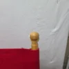 Krzesło reżyserskie składane drewniane z czerwonym płótnem
