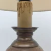 Flamandzka lampa stołowa retro drewno i metal faux drip candle 60 cm