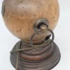Flamandzka lampa stołowa retro drewno i metal faux drip candle 60 cm