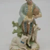 Porcelanowa figurka dudziarz z owcami styl rokoko Capodimonte