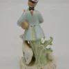 Porcelanowa figurka dudziarz z owcami styl rokoko Capodimonte