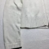 Sweter damski Bogner Fire+Ice biały zapinany 100% bawełna zielone romby
