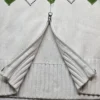 Sweter damski Bogner Fire+Ice biały zapinany 100% bawełna zielone romby