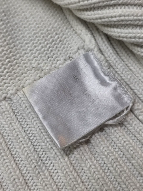 Sweter damski Bogner Fire+Ice biały zapinany 100% bawełna zielone romby