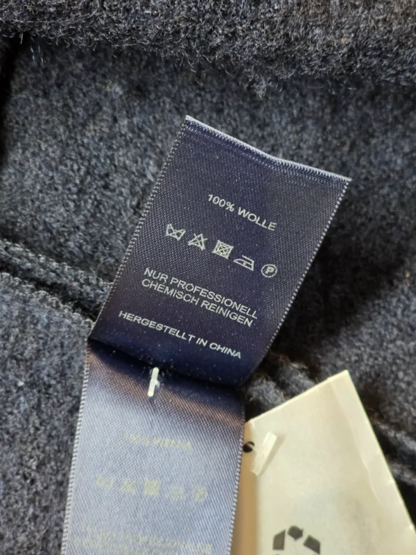 Kardigan płaszcz damski Paul Costelloe 100% wełna granatowy S EU 36